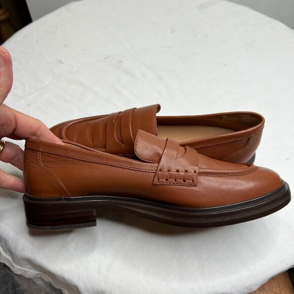 Madewell Womens $158 Vernon Loafer in Leather Dried Maple Size 8.5 NL839 - Picture 8 of 9